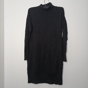 Lululemon Athletica Black Long Sleeve Dress Viscose Cashmere Athleisure Cozy